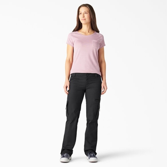 DICKIES Women's Relaxed Fit Straight Leg Cargo Pants - Picture 5 of 16